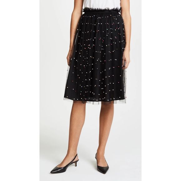 Re:named tulle midi skirt with pearl embellishment overlay - Picture 5 of 8